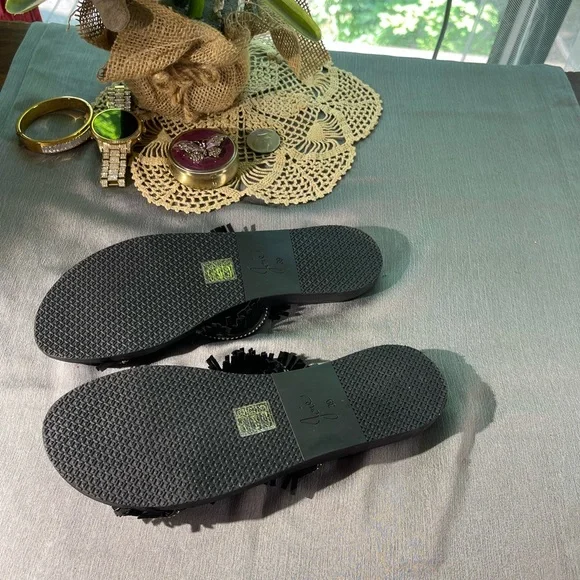 JOIE a la plage Made in Italy. Cute black leather sandals. With silver studs 39 - Picture 10 of 10